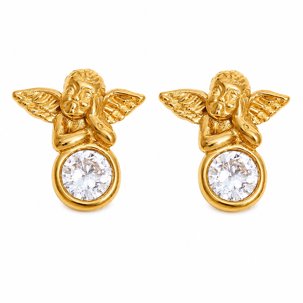 Cherub CZ Stud Earrings