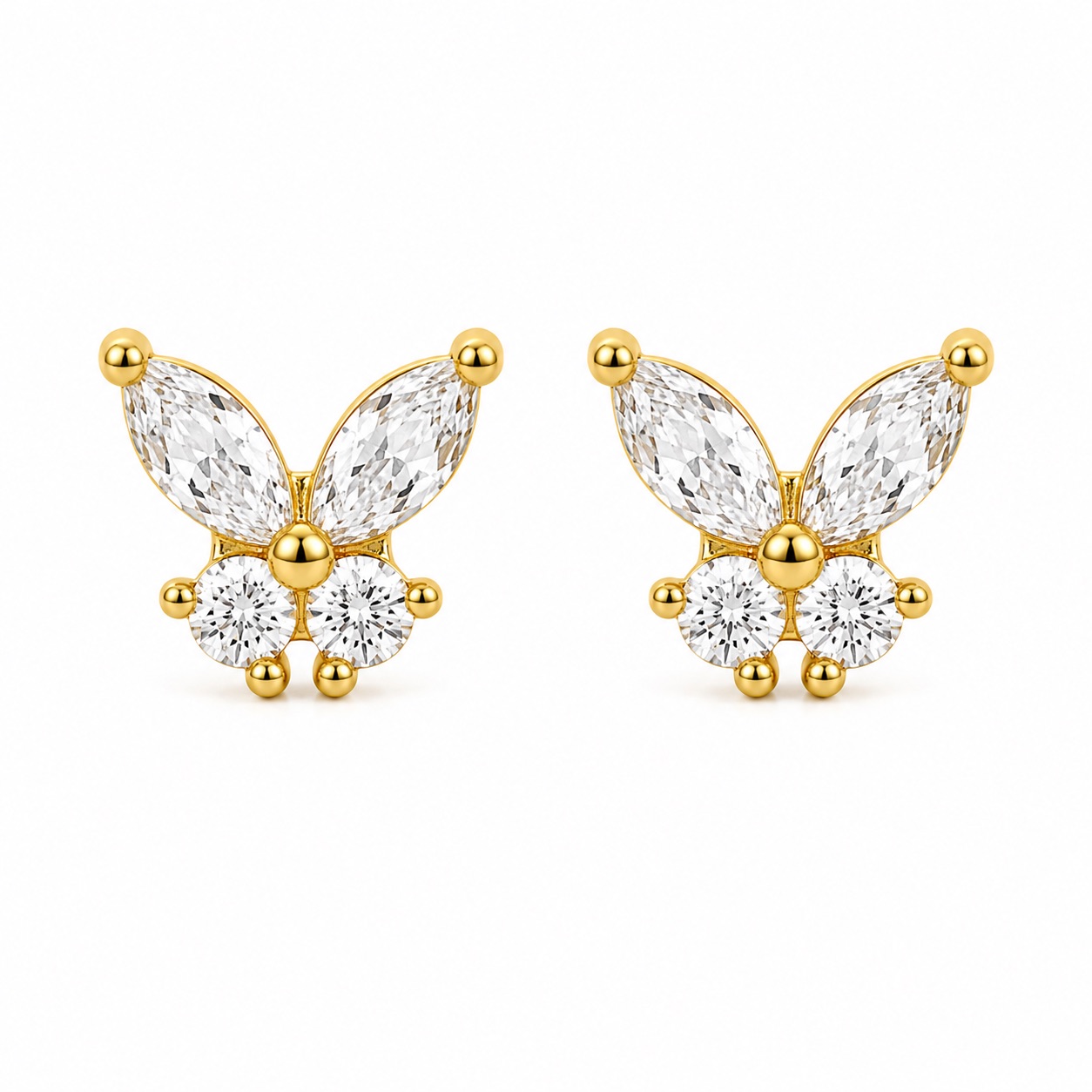 CZ Butterfly Studs