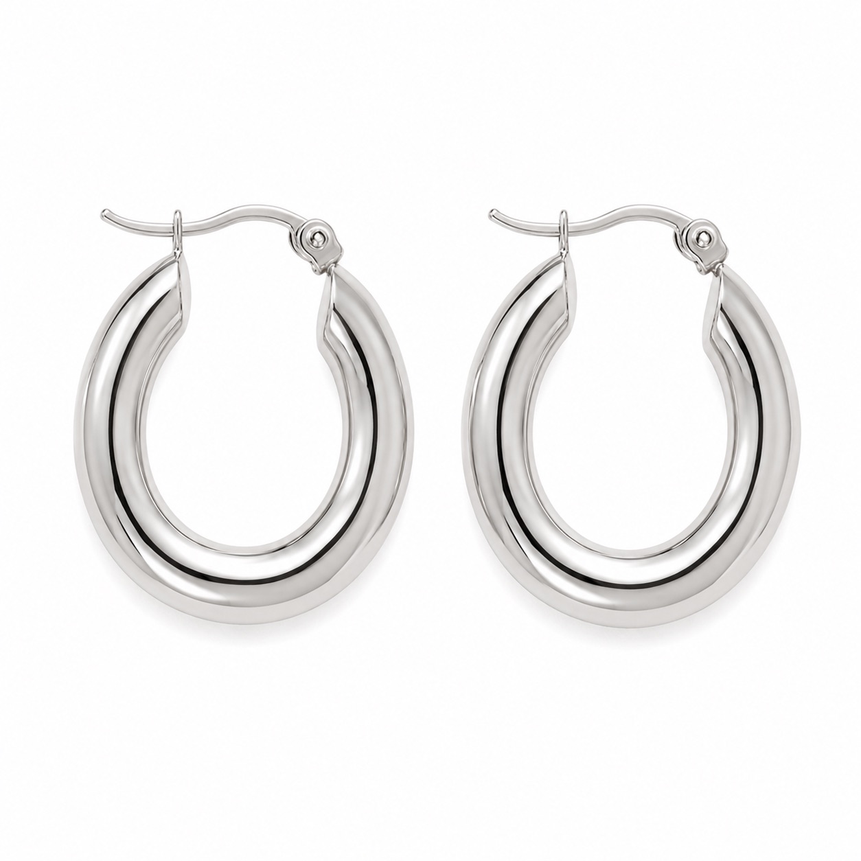 Silver Hoops