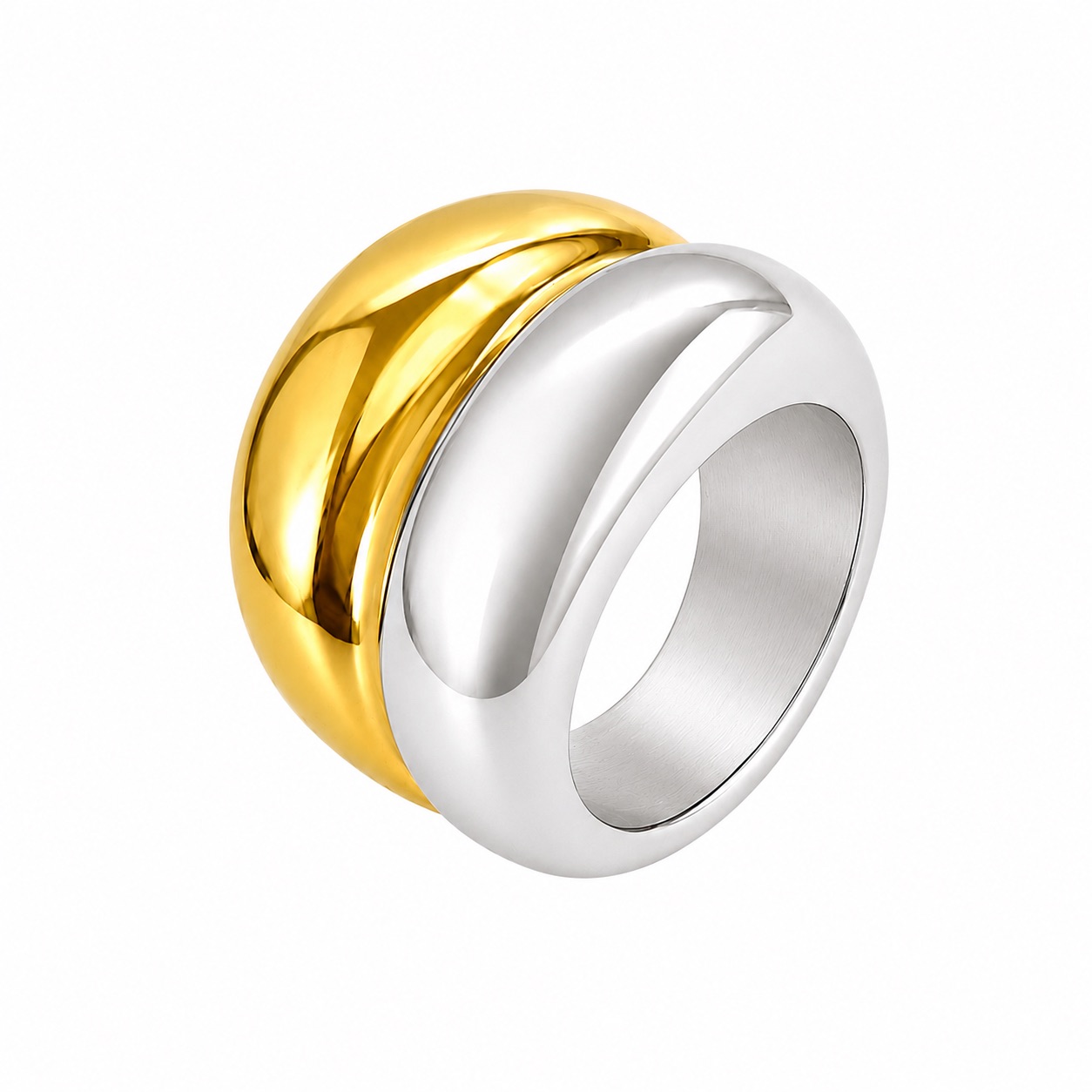 Two-Tone Dome Ring